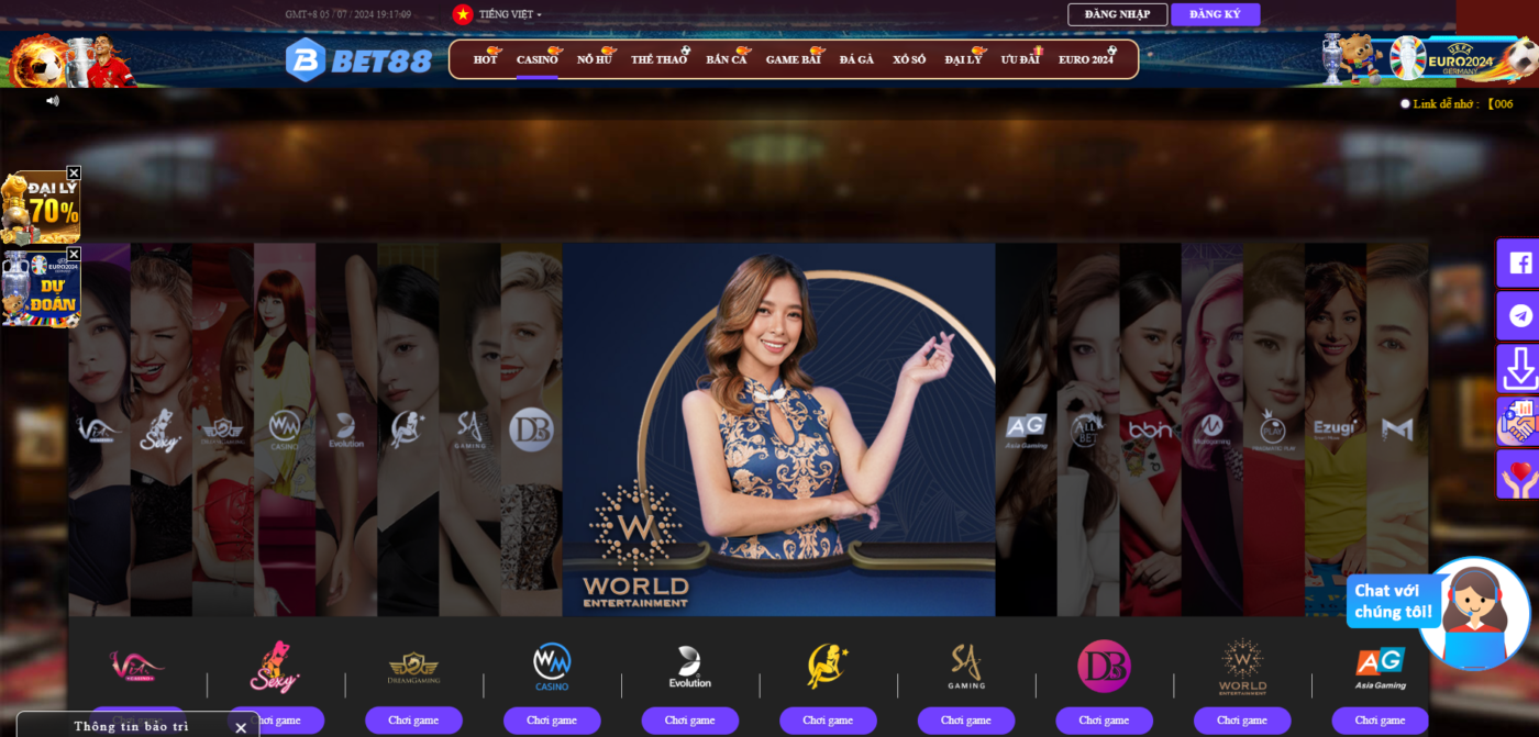 Bet88 Casino Sòng Bài Trực Tuyến Uy Tín Đến Từ Châu Á